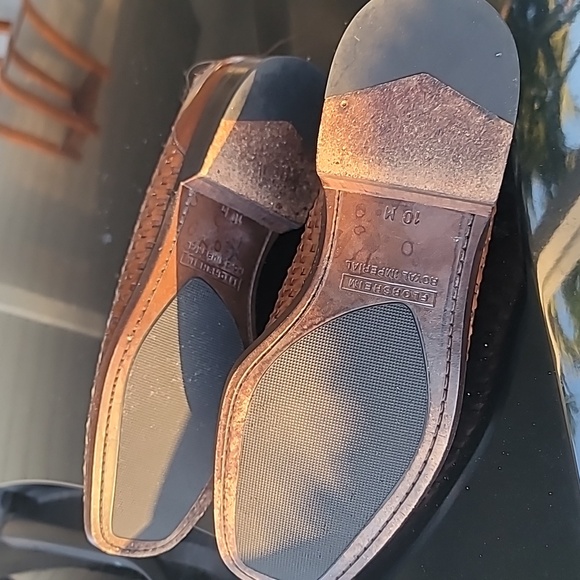 Florsheim Men's Shoes Size 10 Royal Imperial Brown Woven Leather Vintage Loafer - Picture 8 of 9